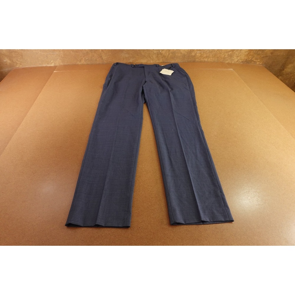 Calvin Klein Mens Size 36 x 34 Slim Fit Blue Wool Blend Jace Dress Pants NWT